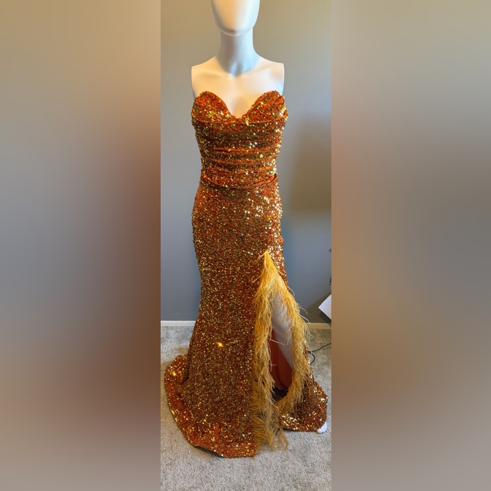 Orange Jessica Angel Pageant or Prom Gown